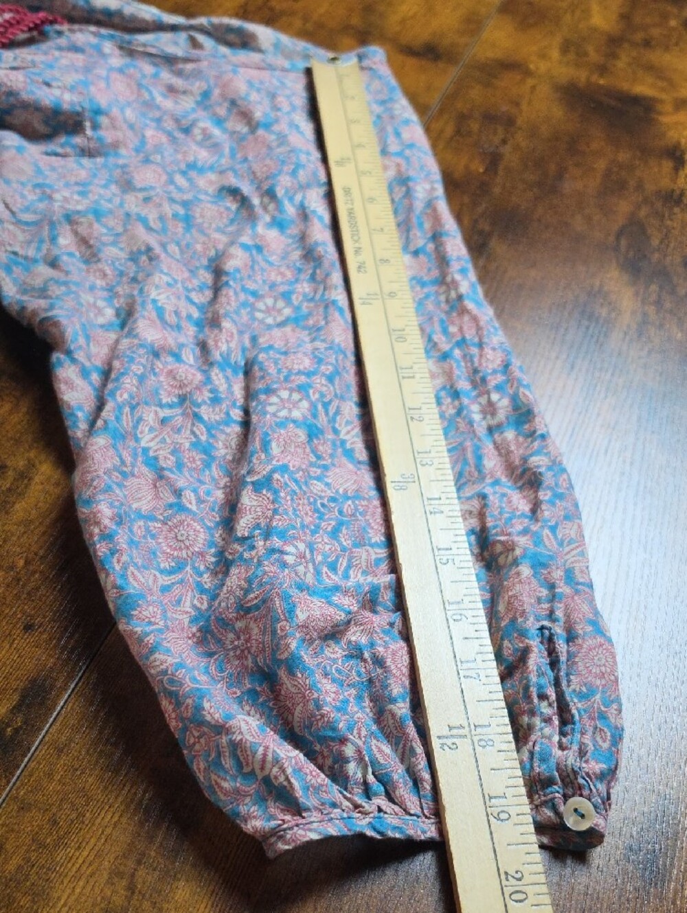 NATURAL LIFE | Floral Block Print Tiered Cotton Tassel Long Maxi Dress | L - Picture 7 of 11